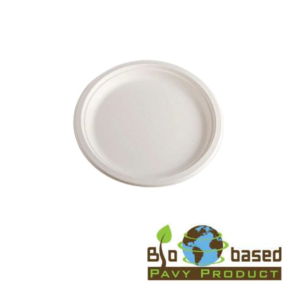 6" Biodegradable Plate - Sugarcane Bagasse, PFAS-Free, 1000/Case